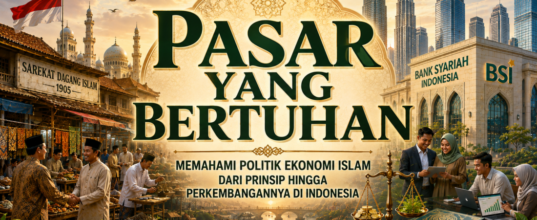 Pasar yang Bertuhan: Memahami Politik Ekonomi Islam dari Prinsip hingga Perkembangannya di Indonesia