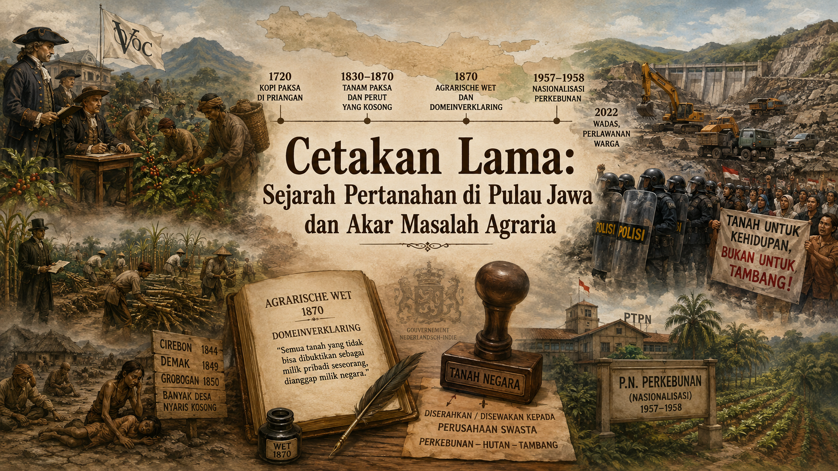 Cetakan Lama: Sejarah Pertanahan di Pulau Jawa dan Akar Masalah Agraria